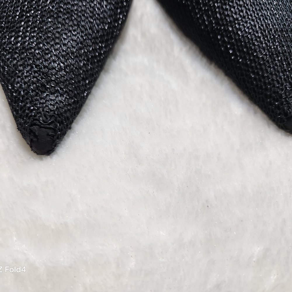 Zara Black Textured Pointed Heels - Picture 8 of 8